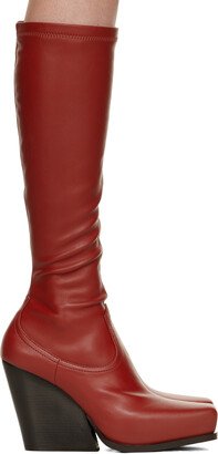 Red Cowboy Knee-High Boots