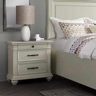 Copper Grove Derbyhaven Off-white Wood 3-drawer Nightstand