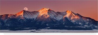 Darren White Photography Mount Princeton Moonset at Sunrise Canvas Art - 19.5 x 26