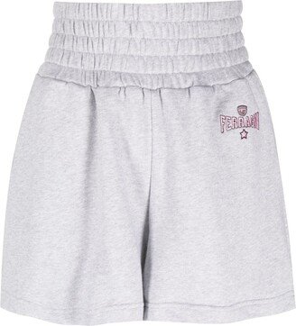 Elasticated-Waistband Cotton Shorts