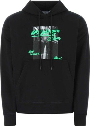 Logo Printed Drawstring Hoodie-DJ