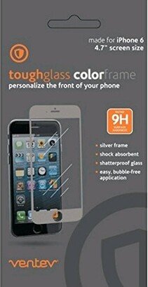Ventev Toughglass Screen Protector for iPhone SE2/8/7/6/6s - Clear with Silver Frame