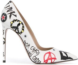 Printed Pointed-Toe Pumps