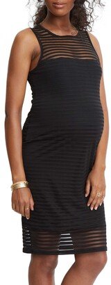 Shadow Stripe Maternity Sheath Dress