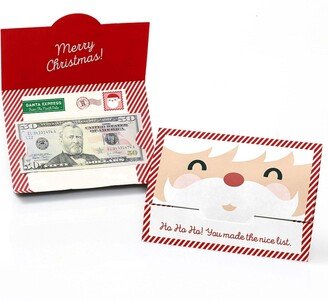 Big Dot Of Happiness Jolly Santa Claus - Holiday and Christmas Money and Gift Card Holders - Set of 8