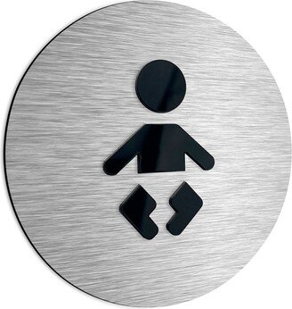 Baby Changing Station Sign - Mothers Room Signs Lactation Signage Restroom/Bathroom Etiquette Modern Toilet