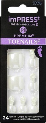 KISS Products imPRESS Press-On Pedicure Fake Toenails - Love Theory - 27ct