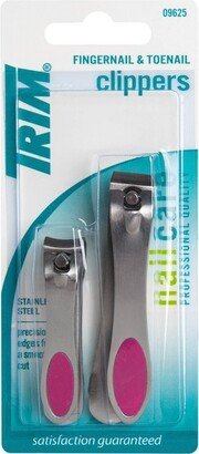 Trim Stainless Steel Fingernail & Toenail Clipper Pack - 2pc