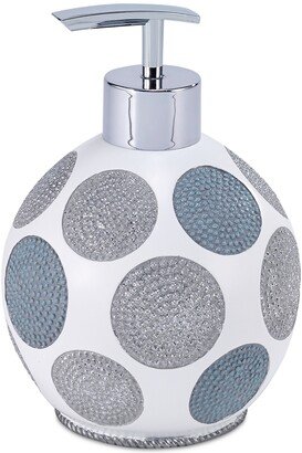 Dotted Circle Textured Resin Soap/Lotion Pump - Blue/Silver