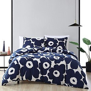 Unikko Blue Duvet Cover Set, King