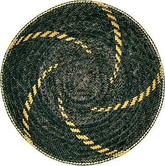 Washein Black & Gold Spiral Placemats Set Of 4