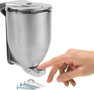 Vollum Powder-Soap Dispenser, Stainless Steel, Wall Mount, 32 Oz - Silver