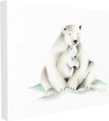 Cute Cartoon Bacollection By Polar Bear Family Zoo Animal Painting Stretched Canvas Wall Art Collection By Studio Q