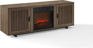 58 Silas Low Profile TV Stand for TVs up to 65 with Fireplace Walnut