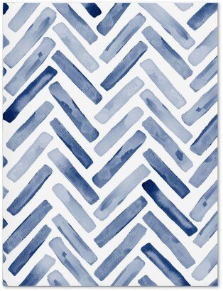 Journals: Painted Chevron Herringbone Journal, Blue