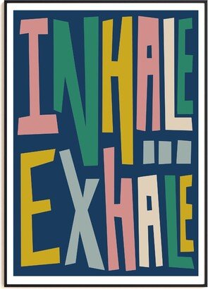 Natalie Cass Art Inhale Exhale Typography Print - A3