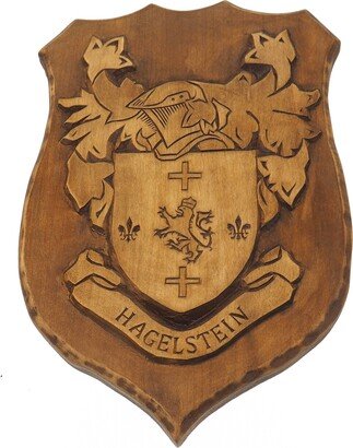 Tournament Personalized Family Crest, Hand Carved, Coat Of Arms, Custom, Shield, Wooden Emblem, Wedding Wood Art, Heraldic, Woodcraft