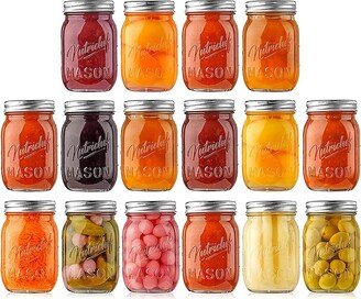 16Pc Mason Jars Set-AB