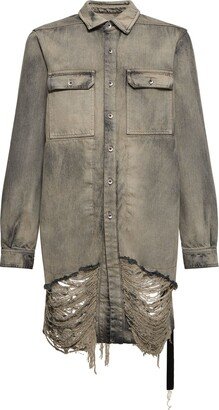 Outershirt fringed denim jacket