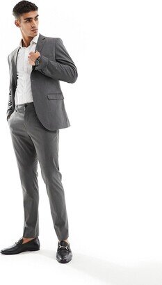 slim fit suit pants in gray