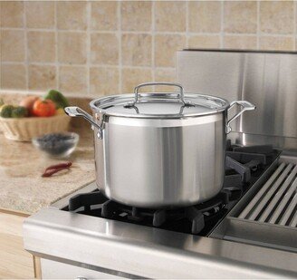 Classic MutliClad Pro 8qt Stainless Steel Tri-Ply Stockpot with Cover MCP66-24N - Silver