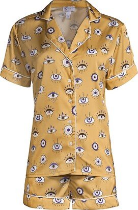 Averie Sleep Two-Piece Amara Evil Eye Shorts Pajama Set