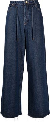 Wide-Leg Drawstring Jeans-AB