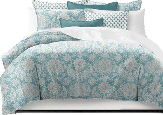 6ix Tailors Osha Aqua/Teal Duvet Cover and Pillow Sham