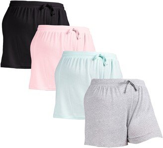 BLIS Drawstring Waist Pajama Shorts (Regular & Plus Size) - Pack of 4