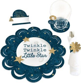 Big Dot of Happiness Twinkle Twinkle Little Star - Baby Shower or Birthday Party Paper Charger & Table Decorations Chargerific Kit for 8