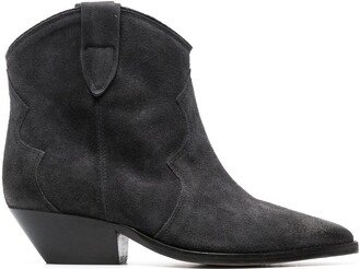 Cuban-Heel Ankle Boots