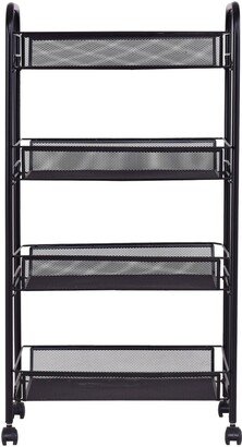 4 Tier Storage Rack Trolley Cart Home Kitchen Organizer