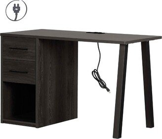 Zolten Desk 2 Drawers Gray Oak