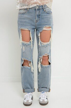 Women's Distressed Denim Jeans