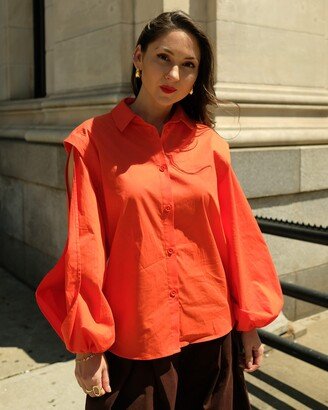 Women's Fiesta Red Open Sleeve Shirt by @Ivanka.dekoning