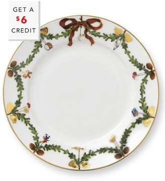 Star Fluted Christmas Dessert Plate With $6 Credit