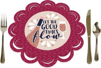 Big Dot of Happiness But First, Wine - Wine Tasting Party Round Table Decorations - Paper Chargers - Place Setting For 12