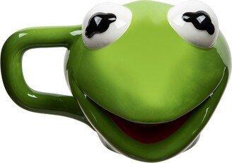 Muppet Babies Disney Muppets Kermit The Frog puppet 20 Oz Ceramic Sculpted Mug