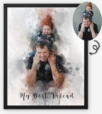 Personalized Gifts For Dad Father's Day Gift Watercolor Birthday Him & Boyfriend Anniversary Gift Best Friend Gifts