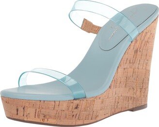 Womens Tumile Open Toe Wedge Sandals Blue 8.5 Medium (B