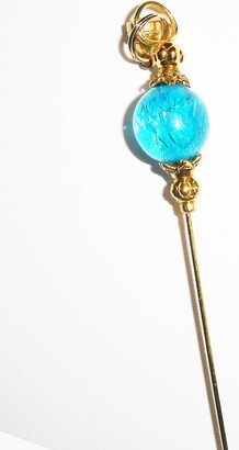 Bright Blue Beaded Cake Tester - Magnetic Baking Gadget Bakers Gifts Tester- Cocktail Pick Skewers