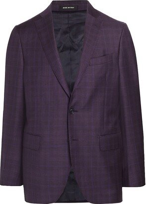 COLLECTION Plaid Virgin Wool Single-Breasted Blazer