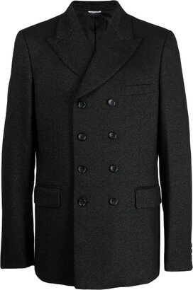 Textured-Finish Peak-Lapels Blazer