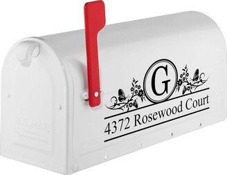 Custom Personalized Monogram Mailbox Vinyl Decal With Butterflies