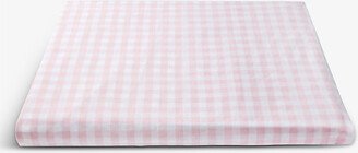 The Little White Company Pink Gingham Cotton Fitted Sheet 190x140cm
