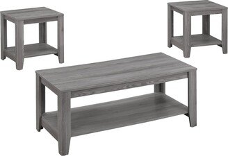 Monarch Specialties Table Set, 3pcs Set, Coffee, End, Side, Accent, Living Room, Laminate, Transitional