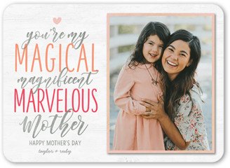 Mother's Day Cards: Magical And Marvelous Mother's Day Card, White, 5X7, Matte, Signature Smooth Cardstock, Rounded