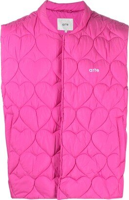 ARTE Logo-Embroidered Padded Gilet