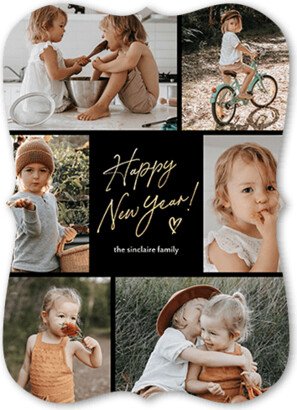 New Year's Cards: Memories Of The Year New Year's Card, Black, 5X7, New Year, Matte, Signature Smooth Cardstock, Bracket