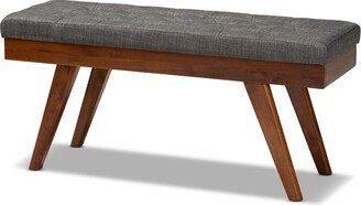 Carson Carrington Idsjon Mid-century Fabric Dining Bench